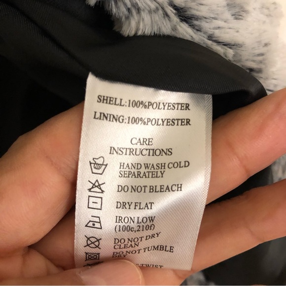 Motel Rocks Grey Fuzzy Fur Like new Eye catching Jacket medium Great condition - Picture 9 of 10